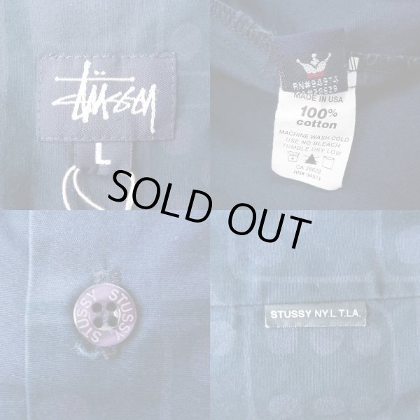 画像3: 90-00's OLD STUSSY S/S 総柄シャツ "MADE IN USA" (3)