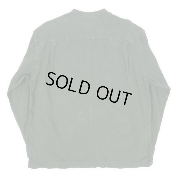 画像2: 90's DOCKERS ヘリンボーン バンドカラーシャツ (2)