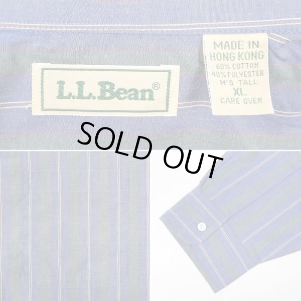 画像4: 90's L.L.Bean マルチストライプ柄 ボタンダウンシャツ “DEADSTOCK” (4)