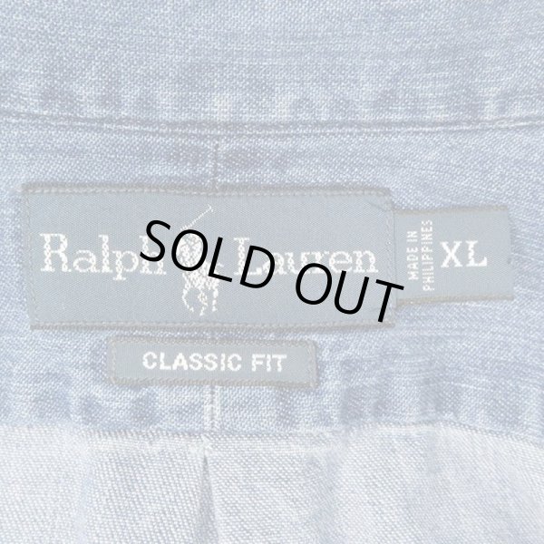 画像3: 00's Polo Ralph Lauren デニムボタンダウンシャツ (3)