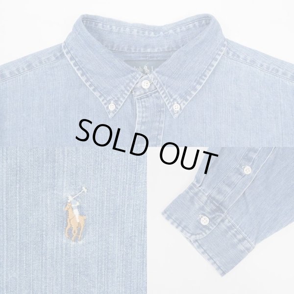 画像4: 00's Polo Ralph Lauren デニムボタンダウンシャツ (4)