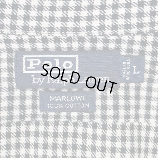 画像2: 90's Polo Ralph Lauren シェパードチェック柄 レギュラーカラーシャツ "MARLOWE" (2)