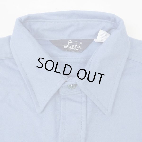 画像4: 80's WOOLRICH シャモアクロス ワークシャツ “BLUE / MADE IN USA / DEADSTOCK” (4)