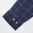 画像4: 90's TOWNCRAFT キルティングライナー ネルシャツ "NAVY Plaid" (4)