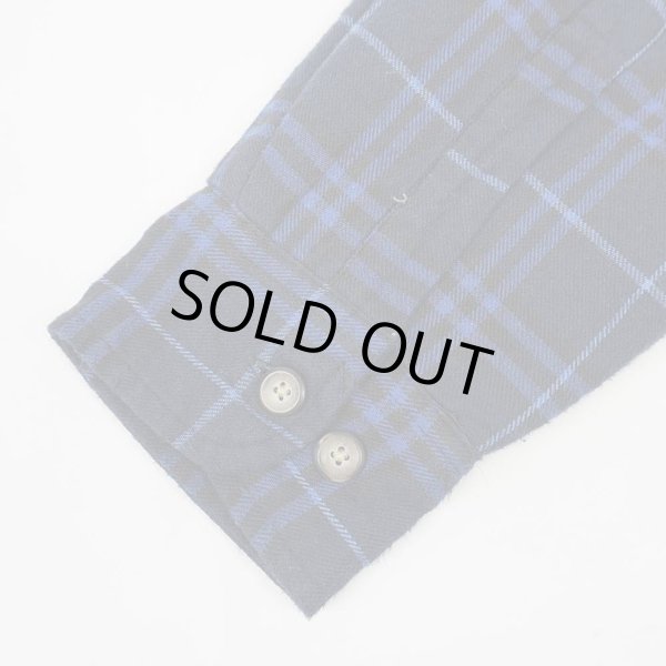 画像4: 90's TOWNCRAFT キルティングライナー ネルシャツ "NAVY Plaid" (4)