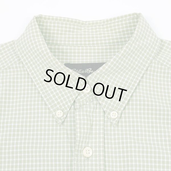 画像3: 00's Eddie Bauer ボタンダウンシャツ “LIGHT GREEN PLAID” (3)
