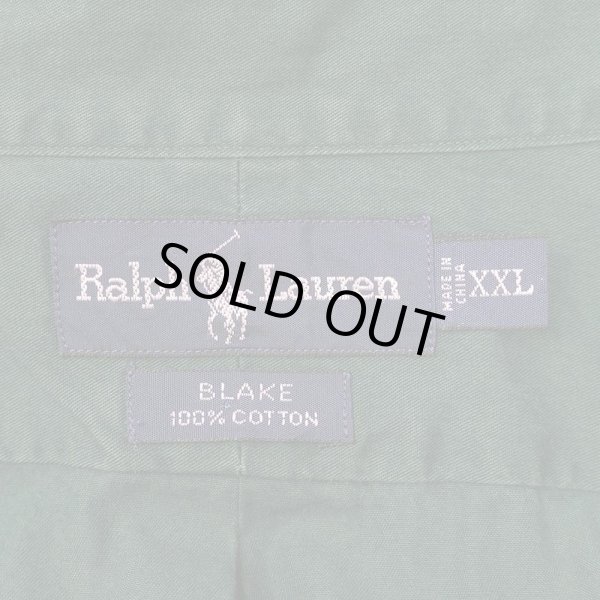 画像2: 90's Polo Ralph Lauren ボタンダウンシャツ "BLAKE / DARK GREEN" (2)