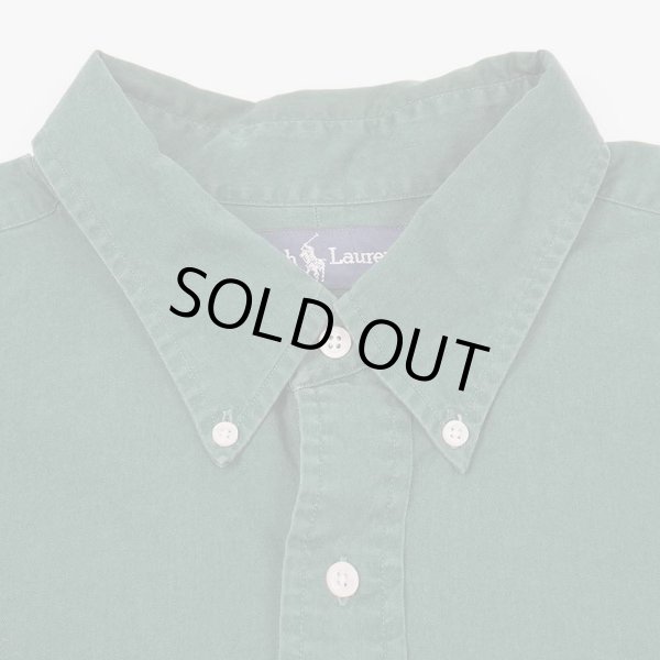 画像4: 90's Polo Ralph Lauren ボタンダウンシャツ "BLAKE / DARK GREEN" (4)