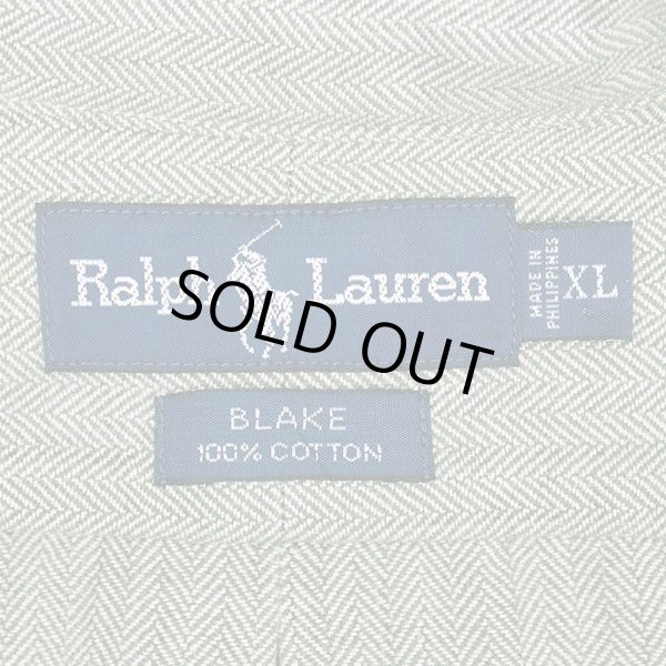 画像2: 90's Polo Ralph Lauren HBT ボタンダウンシャツ "BLAKE" (2)