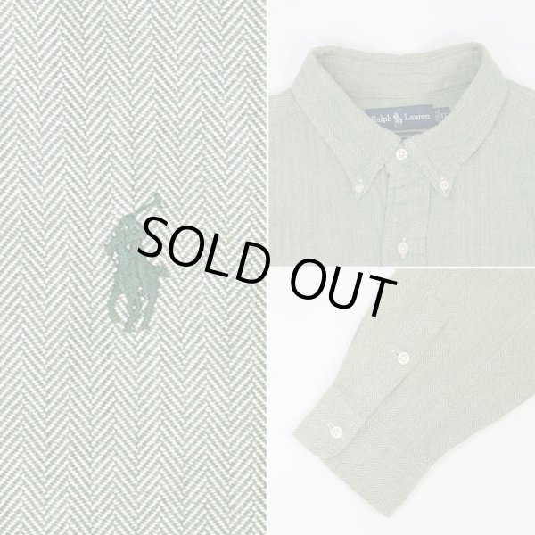 画像3: 90's Polo Ralph Lauren HBT ボタンダウンシャツ "BLAKE" (3)