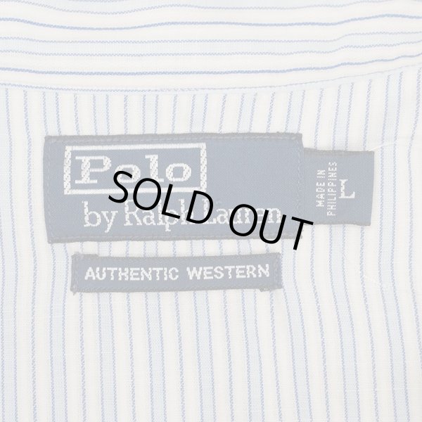 画像2: 90's Polo Ralph Lauren マルチストライプ柄 ウエスタンシャツ "AUTHENTIC WESTERN" (2)