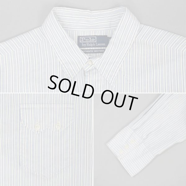 画像3: 90's Polo Ralph Lauren マルチストライプ柄 ウエスタンシャツ "AUTHENTIC WESTERN" (3)