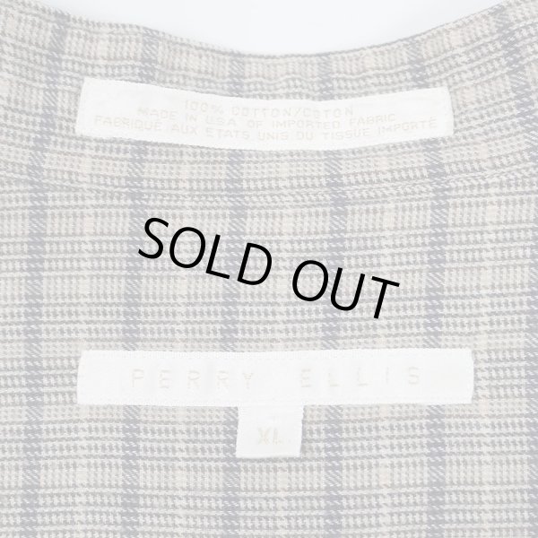 画像2: 90's PERRY ELLIS バンドカラー フランネルシャツ “MADE IN USA” (2)