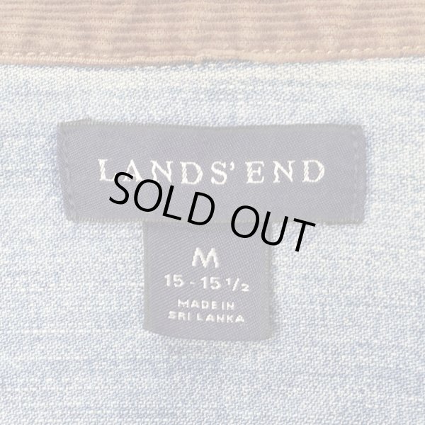画像2: 00's LANDS' END デニムワークシャツ (2)