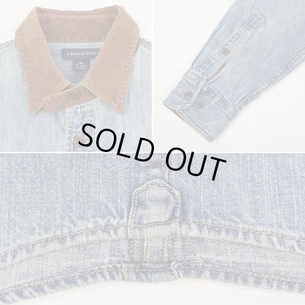 画像3: 00's LANDS' END デニムワークシャツ (3)