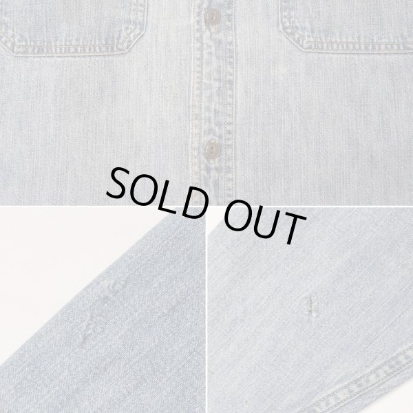 画像4: 00's LANDS' END デニムワークシャツ (4)