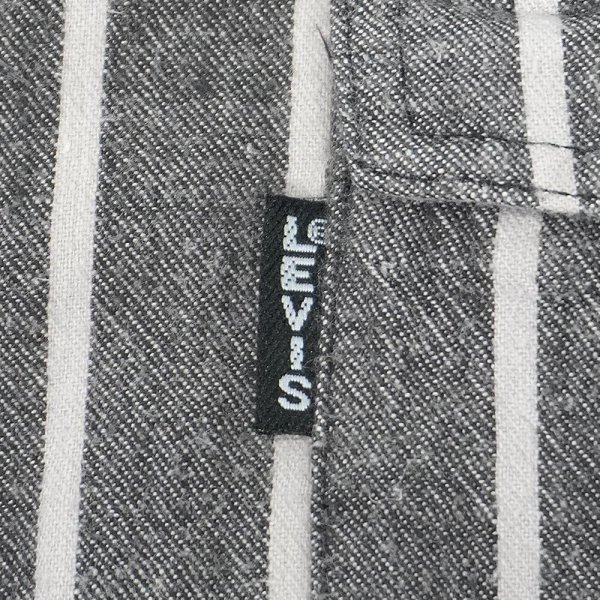 画像3: 90's Levi's ストライプ柄 フランネル ワークシャツ (3)