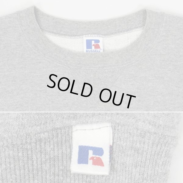 画像3: 90's RUSSELL 前V ブランクスウェット "HEATHER GRAY / MADE IN USA" (3)
