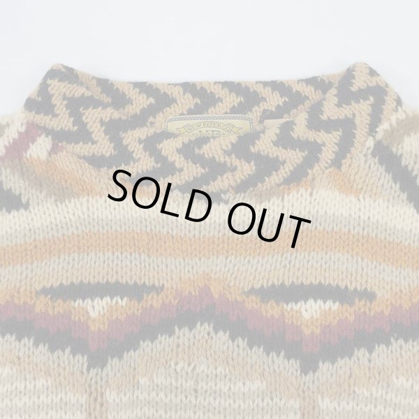 画像3: 90's NEW RIVER 総柄 シェットランドウールニット (3)