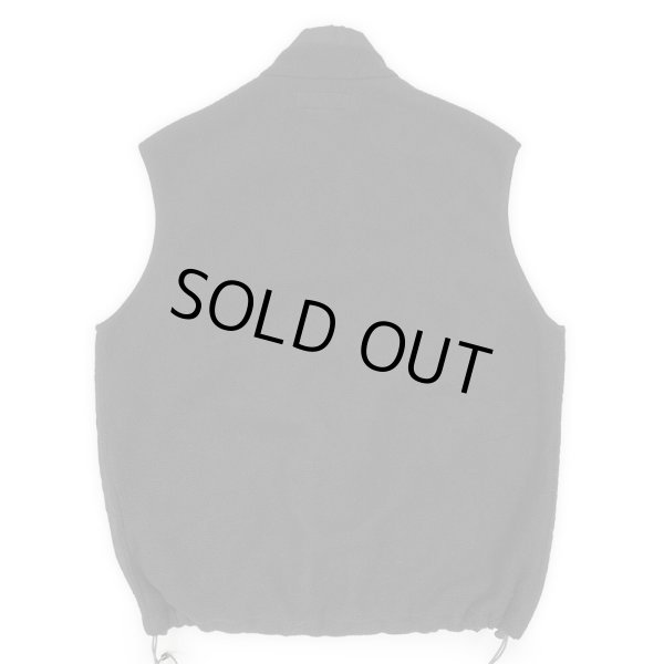 画像2: 90's POLO SPORT ナイロン切り替え フリースベスト "ALL BLACK" (2)