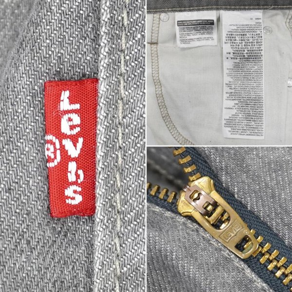 画像4: 00's Levi's 569 先染め グレーデニムパンツ "W36 L30" (4)