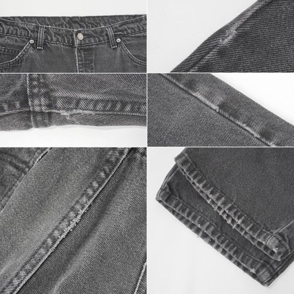 画像4: 90's Levi's 550 ブラックデニムパンツ "W36 L32" (4)