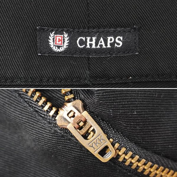 画像4: 00's CHAPS 2タック チノトラウザー "BLACK / W33 L32" (4)