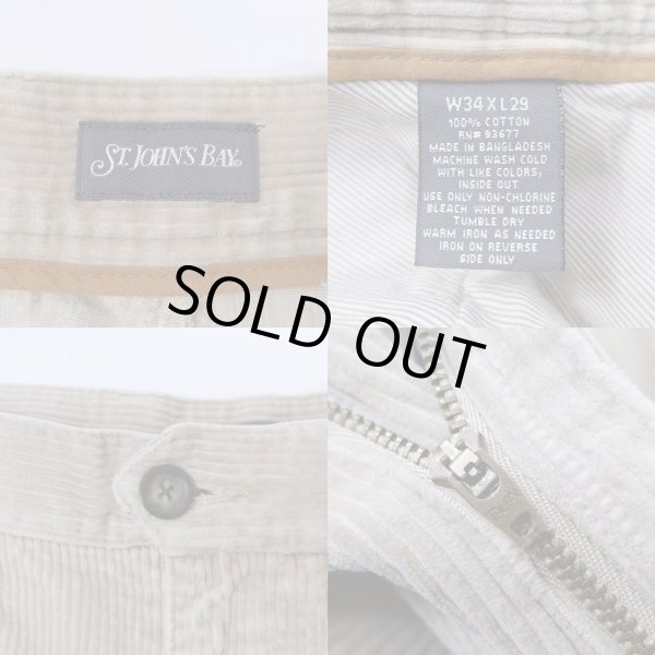 画像3: 90-00's ST. JOHN'S BAY 2タック 太畝コーデュロイパンツ (3)