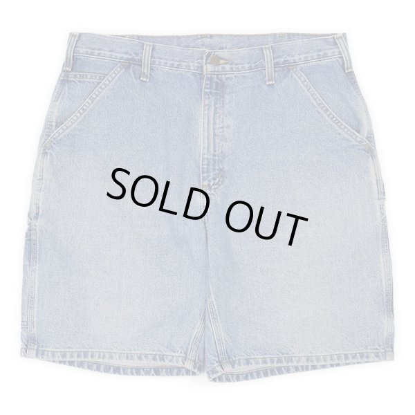 画像2: 00's Carhartt デニムペインターショーツ "W36" (2)