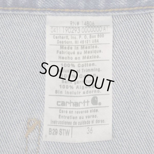 画像3: 00's Carhartt デニムペインターショーツ "W36" (3)