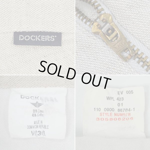 画像4: Early 00's DOCKERS 2タック リネンショーツ (4)