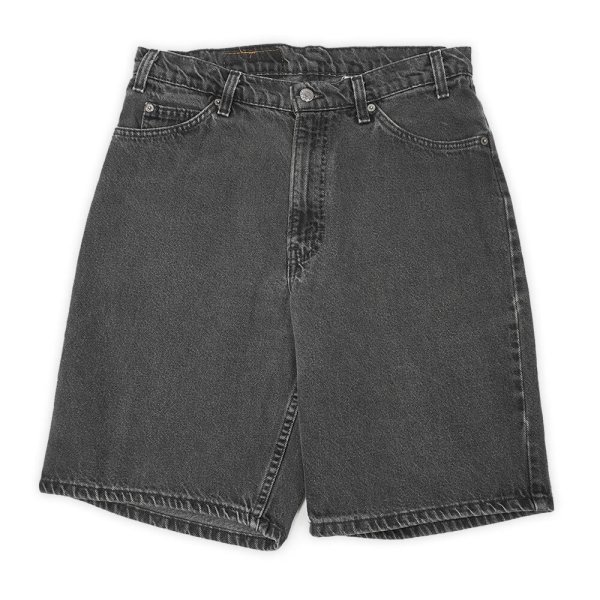画像1: 90's Levi's 560 ブラックデニムショーツ "MADE IN USA / W32 L00" (1)
