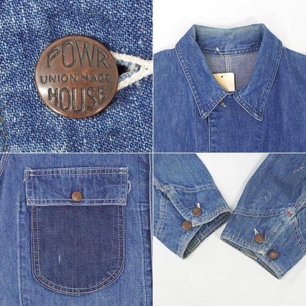 画像3: 50's POWR HOUSE デニムカバーオール (3)