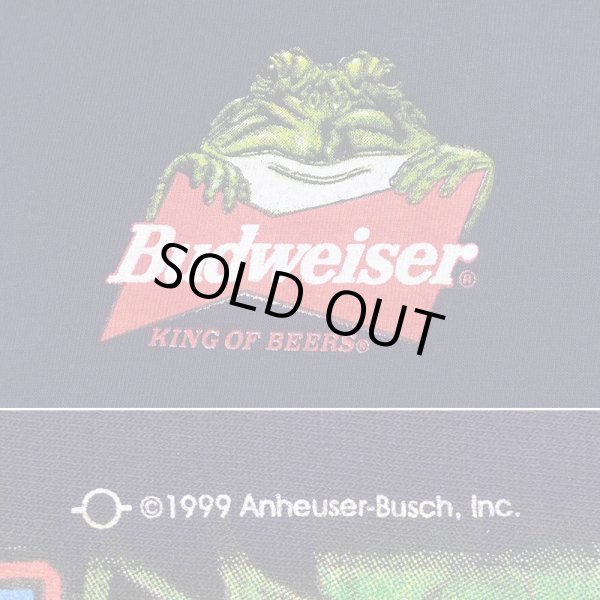 画像4: 90's Budweiser 両面プリントTシャツ "Frog × Chameleon" (4)
