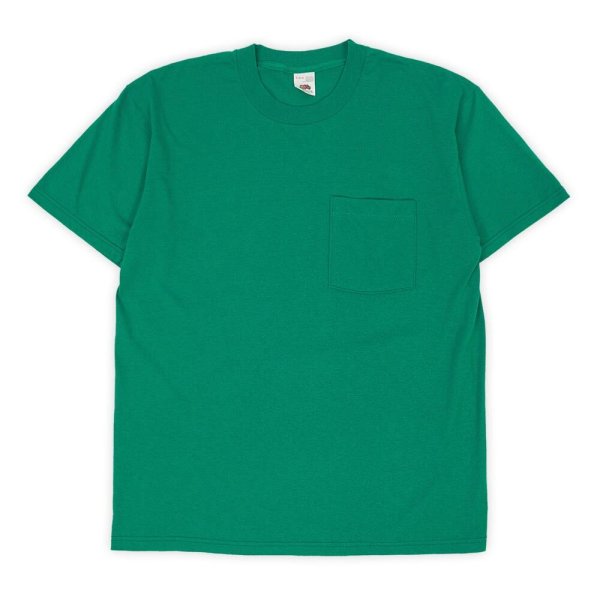 画像1: 80's Fruit of the loom ポケットTシャツ "DEADSTOCK / GREEN" (1)