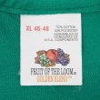 画像2: 80's Fruit of the loom ポケットTシャツ "DEADSTOCK / GREEN" (2)