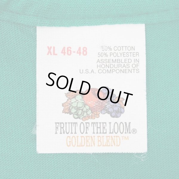 画像2: 80's Fruit of the loom ポケットTシャツ "DEADSTOCK / GREEN" (2)