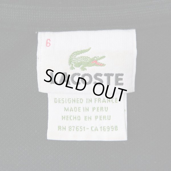 画像2: 00's LACOSTE ポロシャツ "DESIGNED IN FRANCE / BLACK" (2)