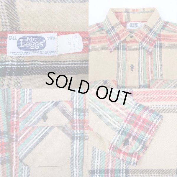 画像3: 80's Mr.Leggs ヘビーネルシャツ "MADE IN USA / DEADSTOCK" (3)