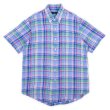 画像1: POLO Ralph Lauren S/S ボタンダウンシャツ “BLUE BASE / LINEN” (1)