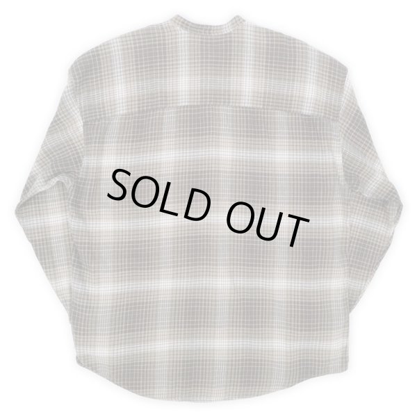 画像2: 90's STRUCTURE バンドカラーシャツ “チンストラップ / オンブレチェック” (2)