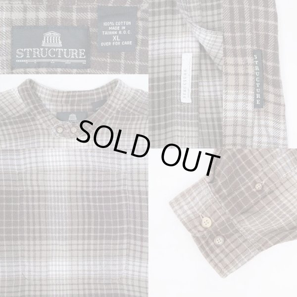 画像3: 90's STRUCTURE バンドカラーシャツ “チンストラップ / オンブレチェック” (3)