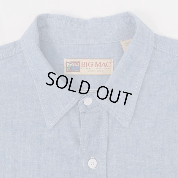 画像3: 90's BIG MAC コットンシャンブレーシャツ "MADE IN USA / 2XL-TALL" (3)