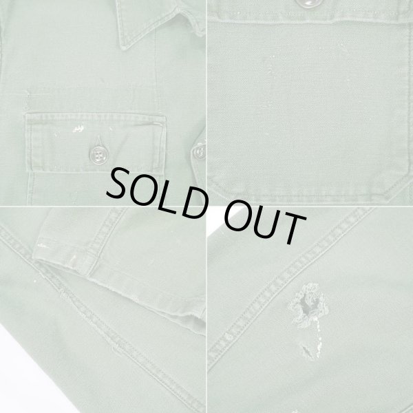 画像5: 60's US.ARMY コットンサテン ユーティリティーシャツ "1st 後期" (5)