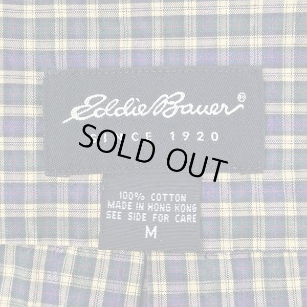 画像2: 00's Eddie Bauer ボタンダウンシャツ “NAVY PLAID” (2)
