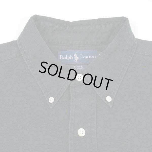 画像4: 90's Polo Ralph Lauren ボタンダウンシャツ "BLAKE / BLACK" (4)