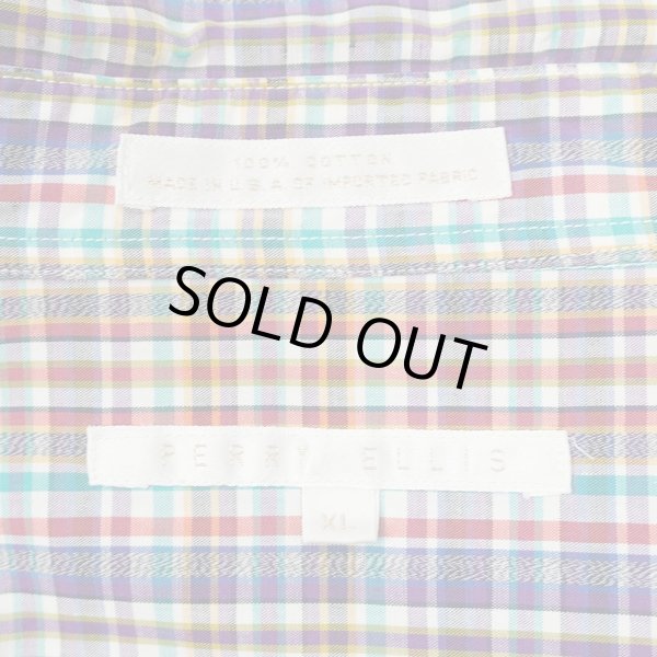 画像2: 90's PERRY ELLIS ボタンダウンシャツ "MADE IN USA" (2)