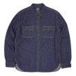 画像1: 00's J.CREW マチ付き デニムワークシャツ (1)