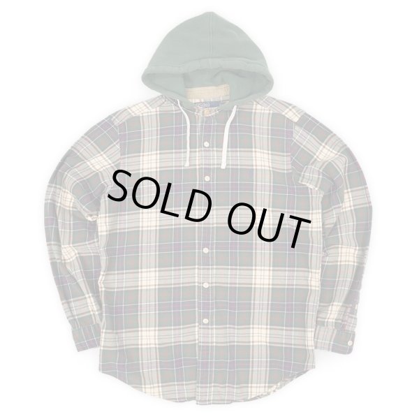 画像1: 00's Polo Ralph Lauren フーディーネルシャツ (1)