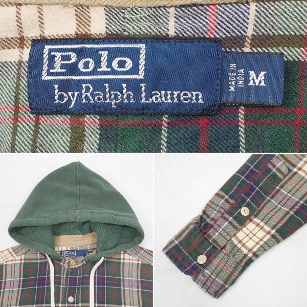 画像2: 00's Polo Ralph Lauren フーディーネルシャツ (2)